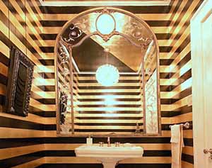 Gold leaf and paint finish by Paper Moon Painting, San Antonio metal leaf experts